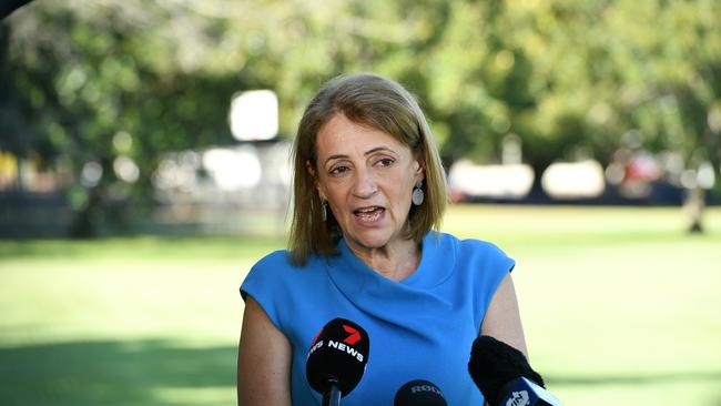 Mayor Jenny Hill at Cutheringa Park. Picture: Shae Beplate.