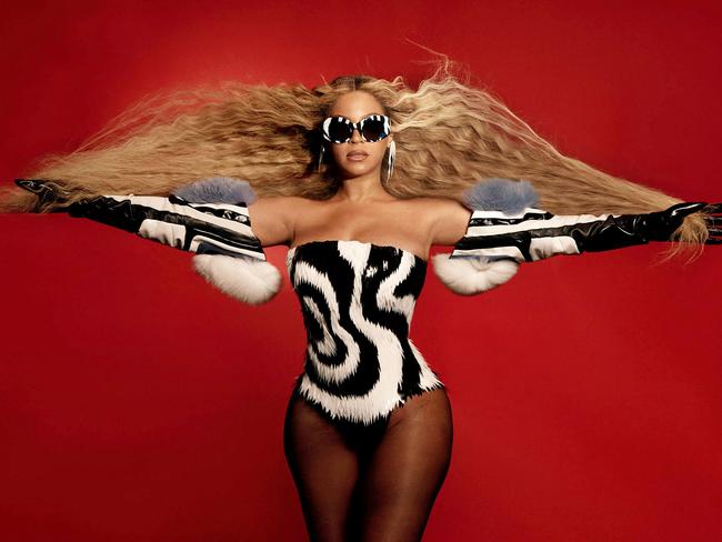 Image from Beyonce Renaissance album. She is wearing a body suit designed by Brisbane designer Bethany Cordwell.