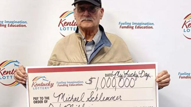 Michael Schlemmer scratched off his $30 ticket to reveal a $1.5 million prize. Picture: Kentucky Lottery.