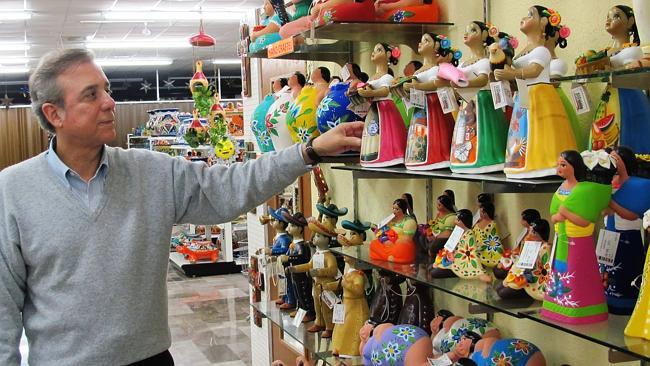 Ruben Garcia, of Garcia&#39;s souvenir shop in Matamoros, says: “If I see a group of three or