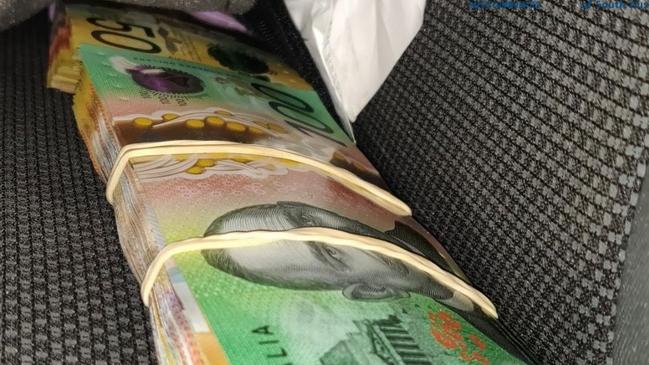 Police found $11,470 in a vehicle. Picture: SA Police