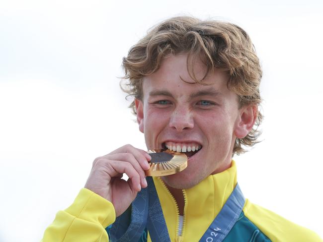 Palmer with his second gold medal. Picture: Adam Head