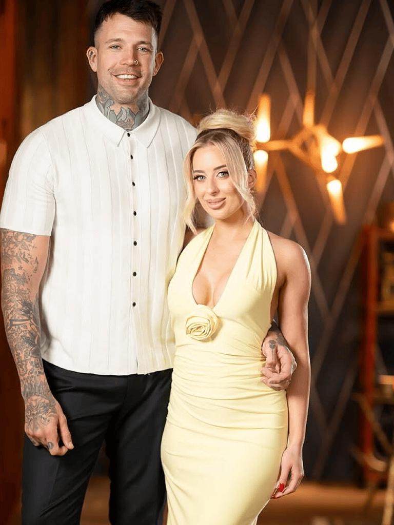 Married At First Sight’s Dave Hand and Jamie Marinos. Picture: 9 NOW