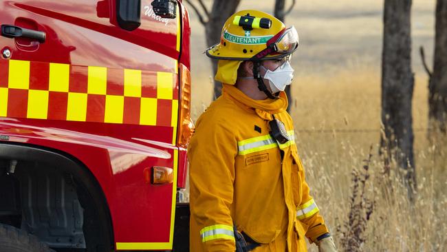 CFA firefighters responded to a fire in Anakie on Monday night, finding chicken manure alight. Picture: Zoe Phillips