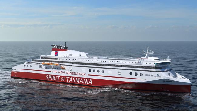 A concept drawing of one of the new Spirit of Tasmania ferries to be built in Germany and due to go into service in 2021.