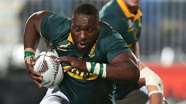 Tendai Mtawarira of South Africa at QBE Stadium in Auckland.