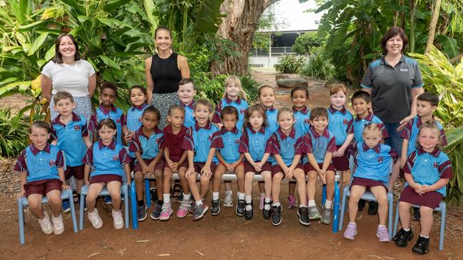 Slade Point State School Prep YA Mrs Emily Phillips, Mrs Emily Tasi, Mrs Janelle Alexander Back Row: Kyane Webster, Dashawn Nona, Tanahlia Corowa, Noah Crawford, Franziska Finney, Keirra Ahmat-Alberts, Harmony Gala, Ena Jensen, Malcolm Cashman, Blair Munro Front Row: Caroline Harvey, Ann Harvey, Aliana Dorante-Brand, Jessie Conlon, Matea Davie, Erwin Brown, Harper-Lee Jenkins, Brody Bull, Kylo Cebulski, Addyson Barratt, Kasey Taylor Picture: Michaela Harlow