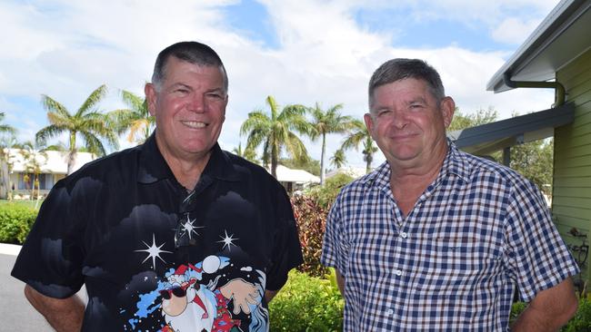 Murroona Gardens CEO Ross Meier with former CEO Greg Pollard. Mr Meier is a supporter of the Urannah project. Photo: Elyse Wurm