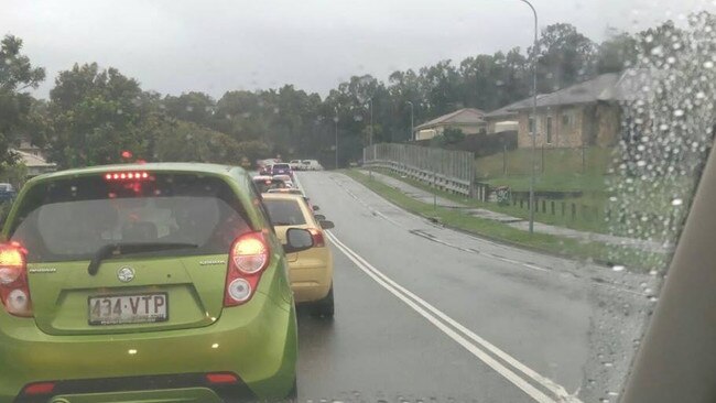 Frustrated motorists in suburban Gold Coast streets about to head to Exit 49 on the M1 at Pimpama. Photo: John Wolski.