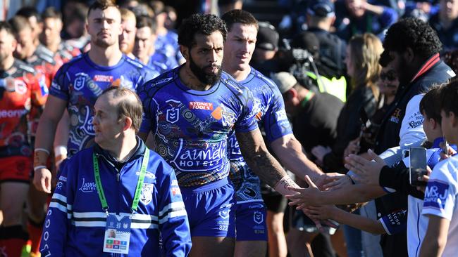 Josh Addo-Carr will play for the Bulldogs against the Panthers in Round 13, instead of lining up for the Blues. Picture: NRL Photos/Brett Costello