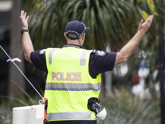 The Premier has hinted that there is a chance of a hard border lockdown if NSW cases head north beyond Newcastle.Police and army at the Queensland border.Picture: NIGEL HALLETT