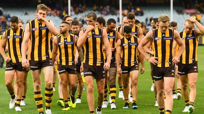 The Hawks snatched defeat from the jaws of victory. Picture: Getty Images