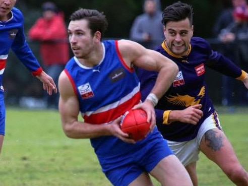 South Croydon young gun Frank Anderson on the go in the Eastern Football League (EFL). Picture: Steve Bibby