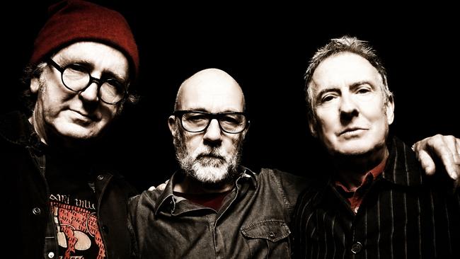 Jim Moginie, Hamish Stuart and Rob Hirst release new music this week. Picture: Robert Hambling / Supplied