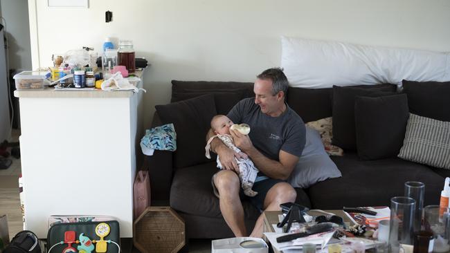 Ryan Gaylard with baby Lucinda. Picture: Russell Shakespeare