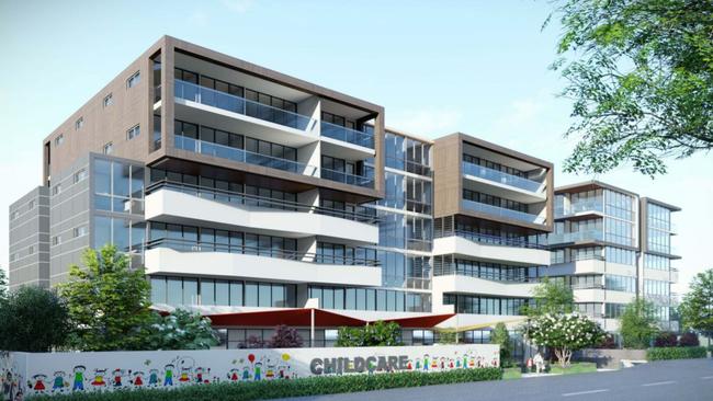 Artist's impression of a proposed childcare centre and unit development for Richmond Rd and Grange Ave, Marsden Park. Picture: Supplied