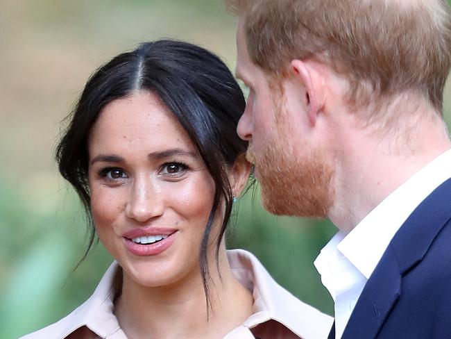 JOHANNESBURG, SOUTH AFRICA - OCTOBER 02: Prince Harry, Duke of Sussex and Meghan, Duchess of Sussex attend a Creative Industries and Business Reception on October 02, 2019 in Johannesburg, South Africa. (Photo by Chris Jackson/Getty Images)