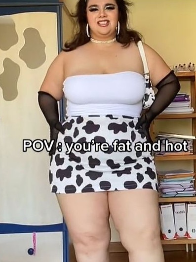 Women are declaring they are hot and fat. Picture:TikTok/hoobicoore