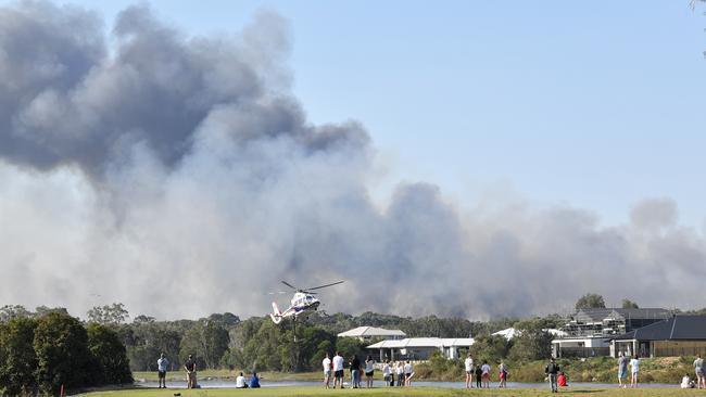 A monstrous and devastating fire ripped through Peregian Springs, Peregian Breeze and Peregian Beach heading north towards Marcus Beach and Noosa. Photo Patrick Woods / Sunshine Coast Daily.