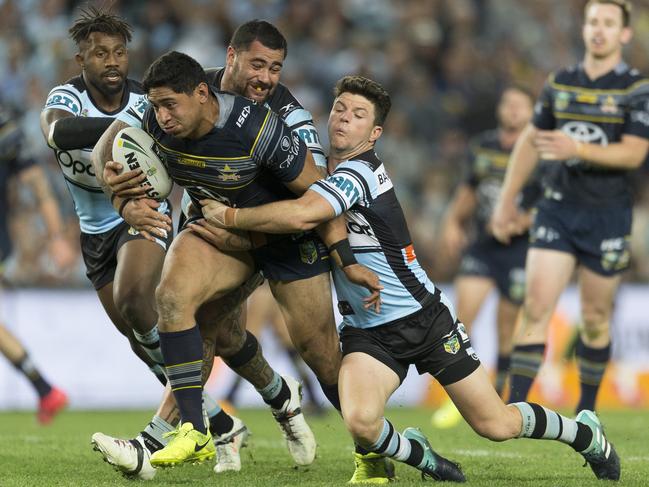 Jason Taumalolo was incredible against the Sharks. Picture: AAP