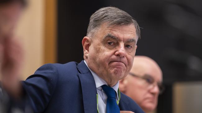 Health secretary Brendan Murphy appears at Senate estimates at Parliament House in Canberra. Picture: Martin Ollman