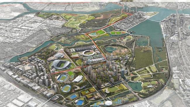 A concept image of the overall master plan precinct.