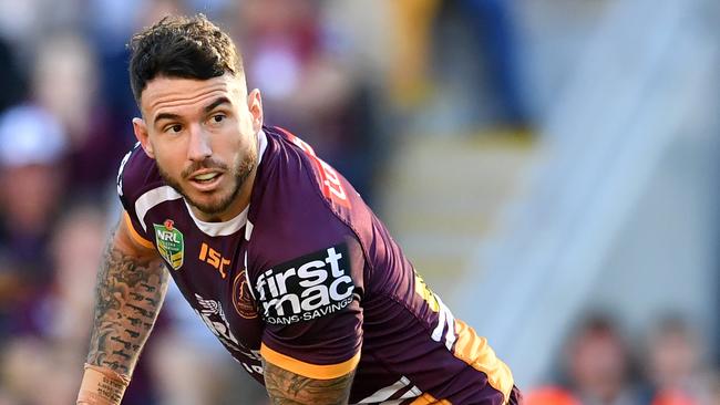 Darius Boyd of the Broncos in action during the Round 18 NRL match between the Brisbane Broncos and the Warriors at Suncorp Stadium in Brisbane, Sunday, July 15, 2018. (AAP Image/Darren England) NO ARCHIVING, EDITORIAL USE ONLY