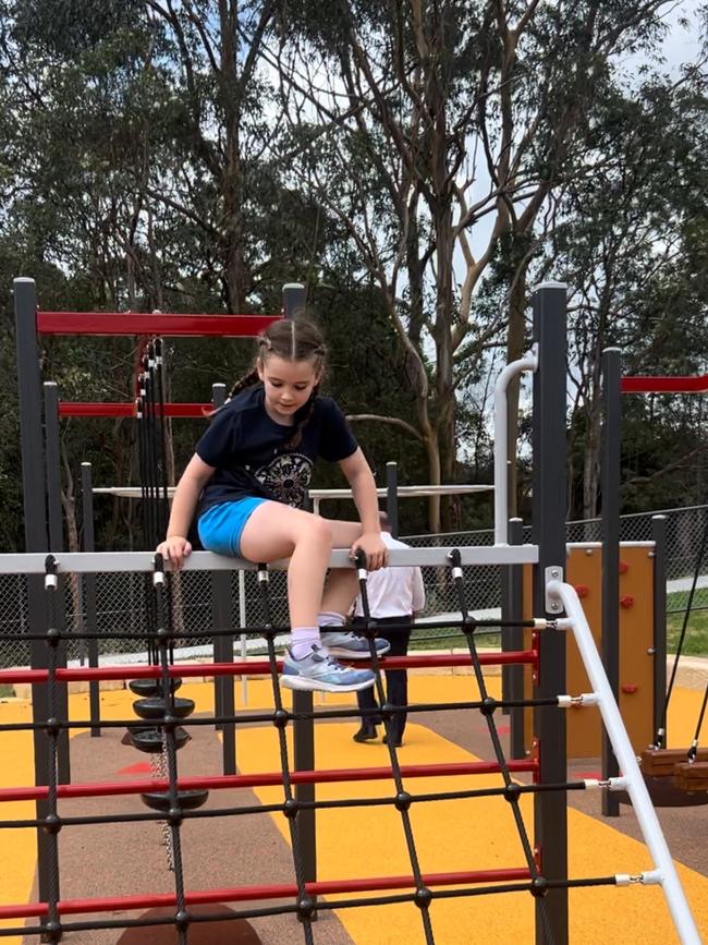 Beth O’Neill, 8, had a go at the new Ninja Warrior feature at Brickpit Park …