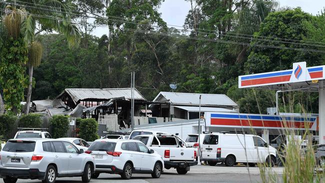 The aftermath of the fire on Tanawha Tourist Drive, Sunshine Coast. Picture: Patrick Woods.