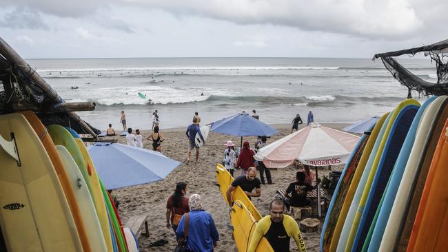 Canggu Beach in Bali, Indonesia. Returning travellers are being asked to declare all items – and even leave their footwear behind. Picture: Johannes P. Christo