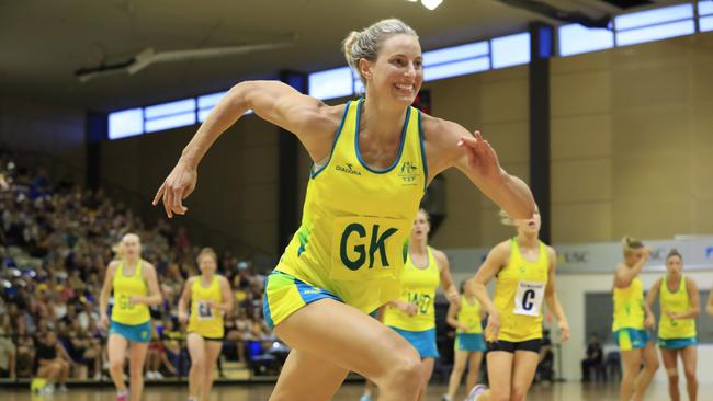 The Commonwealth Games mark Laura Geitz’s return to netball after taking time out to start a family. Picture:  Lachie Millard