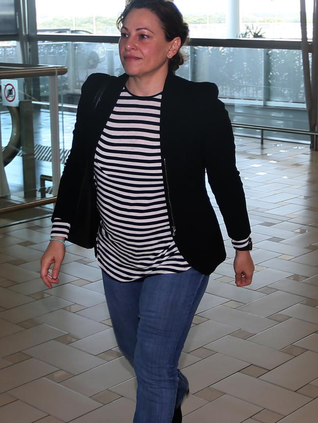 Treasurer Jackie Trad departs Brisbane on a trade mission yesterday. Picture: Richard Waugh/AAP