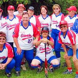 1 COL ONLY Campbelltown Ghosts Masters ladies softball team won a gold medal at the 2006 Pan Pacific Masters on the Gold Coast Picture: SUPPLIED