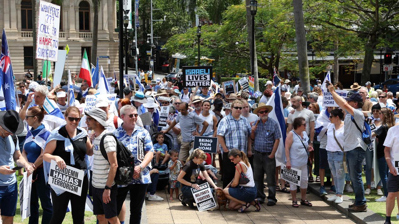 Pro-Israel march at Queens park on Sunday. Picture: Liam Kidston