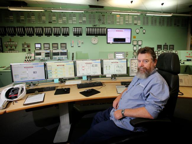 John Soles in the control room at Hazelwood. Picture: Stuart McEvoy