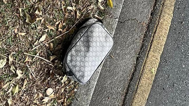 A purse was found on the footpath after the chase. Picture: Contributed