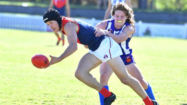 Surfers Paradise Michael Luxton QAFL colts footy match between Mt Gravatt and Surfers Paradise. Saturday April 15, 2023. Picture, John Gass