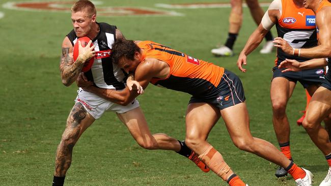 The AFL has ordered Jordan De Goey to make a $10,000 donation to the Salvation Army for his involvement in a late-night incident in New York. Picture: Getty Images