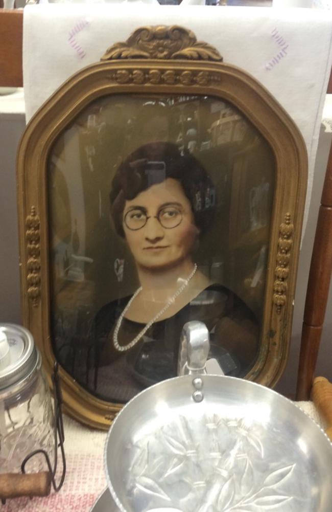 How posh ... an old portrait of a woman who bares a striking resemblance to Daniel Radcliffe, shared by Reddit user gurbla.
