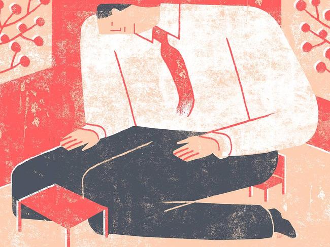 Illustration about unhappy executives by James O'Brien in Wall St Journal