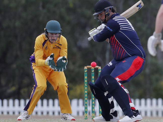 Dayne Siede of Mudgeeraba against Palm Beach in the Cricket Gold Coast T20 Cup round 6 match played at the Helensvale Cricket Club oval, Helensvale, Gold Coast, September 24, 2023. Photo: Regi Varghese