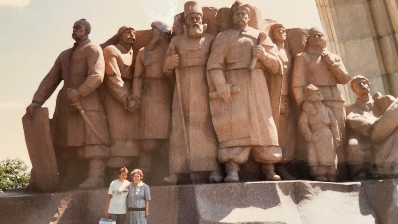 Olga Beath with her Ukrainian born mother while visiting the Ukraine.