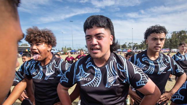 Pre game ahead of the NSW Maori and Samoa match.