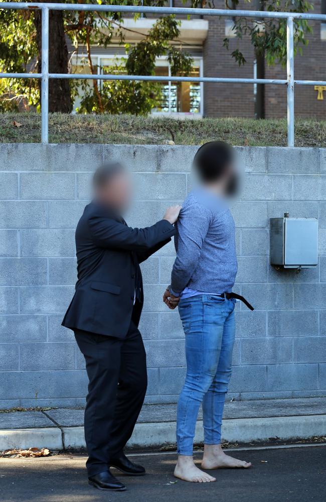 Khaja was barefooted at the time of his arrest. Picture: Supplied by NSW Police