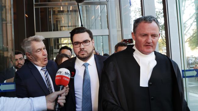 Bruce Lehrmann leaving the Federal Court of Australia after Justice Lee found he raped Brittany Higgins. Picture: Jane Dempster/The Australian.