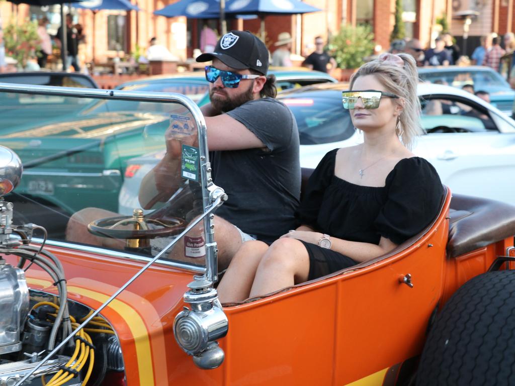 The annual Queenscliff Rod Run may have been called off this weekend, but rev heads still flocked to the town for an "unofficial" meet. Picture: Mike Dugdale