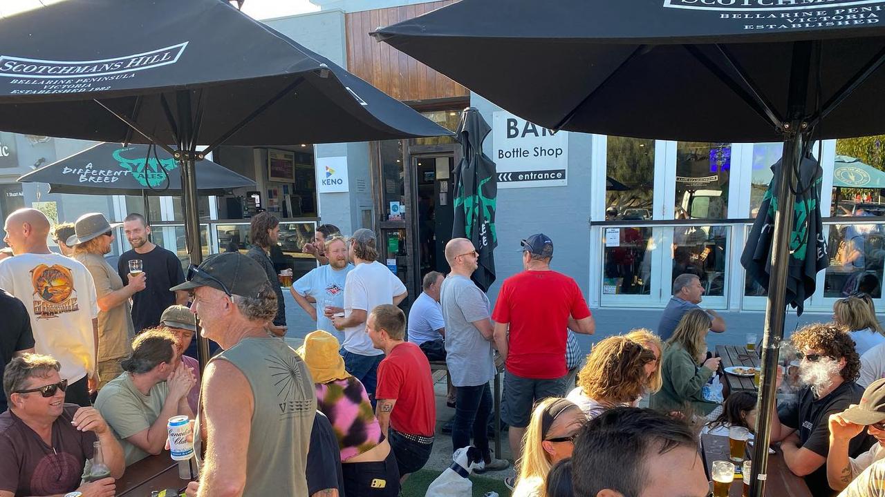 The Beach Hotel’s expanded outdoor dining parklet was a hit with customers. Picture: Facebook