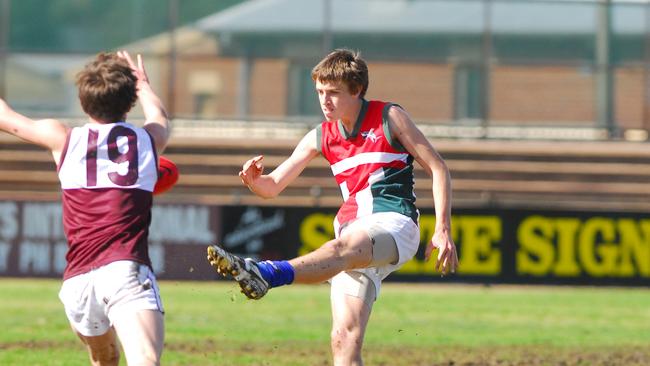 Henley Sharks and Henley High School product Brodie Smith in 2008 school footy action. Picture: Neale Winter