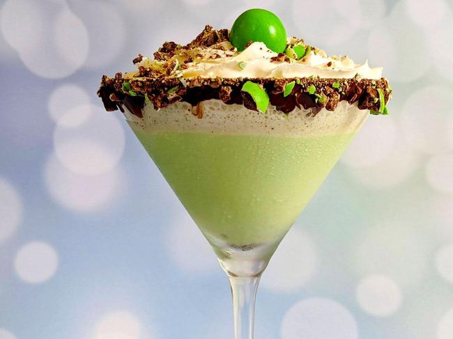 Choc-mint mudslide cocktail.