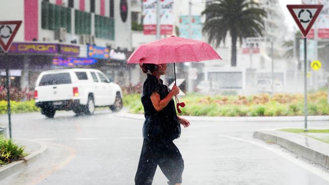 Showers are predicted to continue to lash the Coast today, along with cooler temperatures and strong winds. Picture: Nigel Hallett.